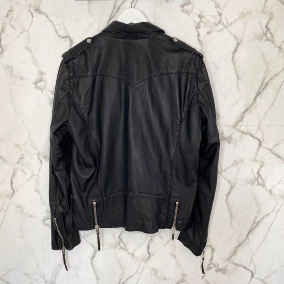 NEW The Kooples Lightweight Leather Moto Jacket - Picture 4 of 8